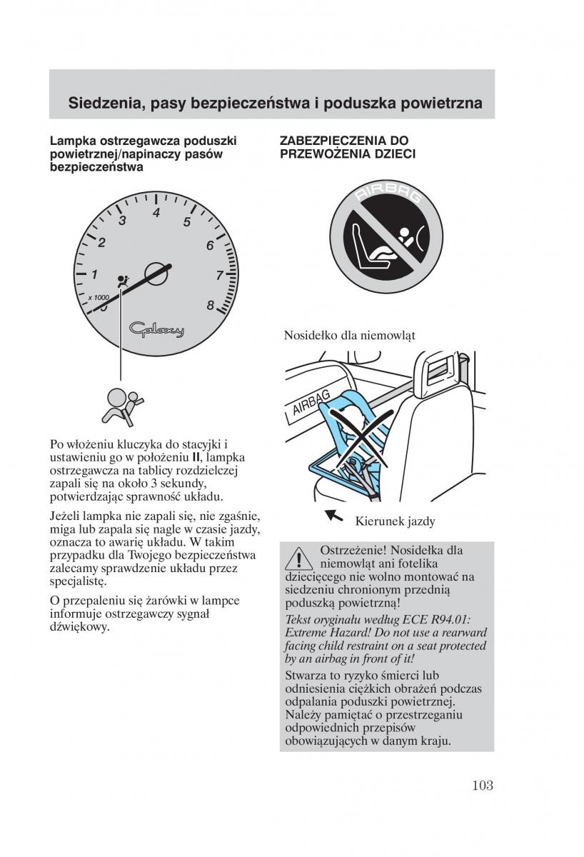 manual Ford Galaxy Ford Galaxy II 2 instrukcja / page 105