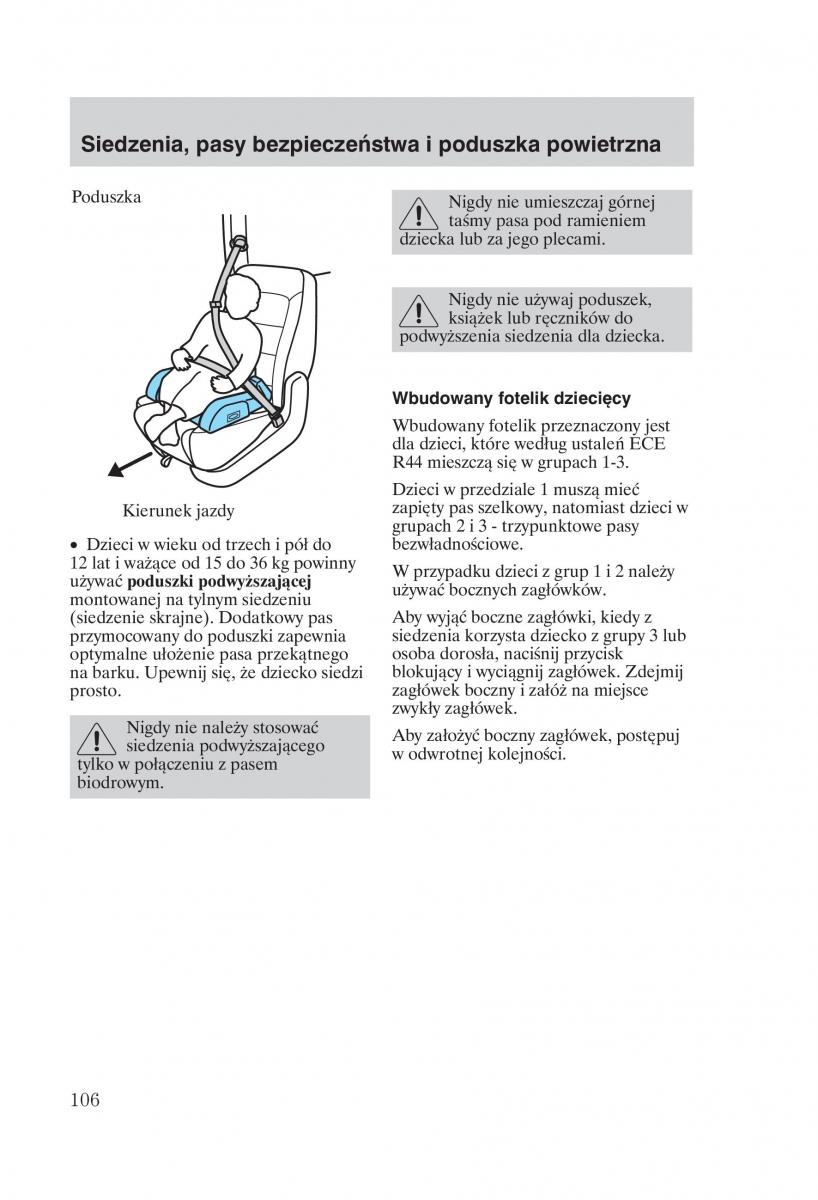 manual Ford Galaxy Ford Galaxy II 2 instrukcja / page 108