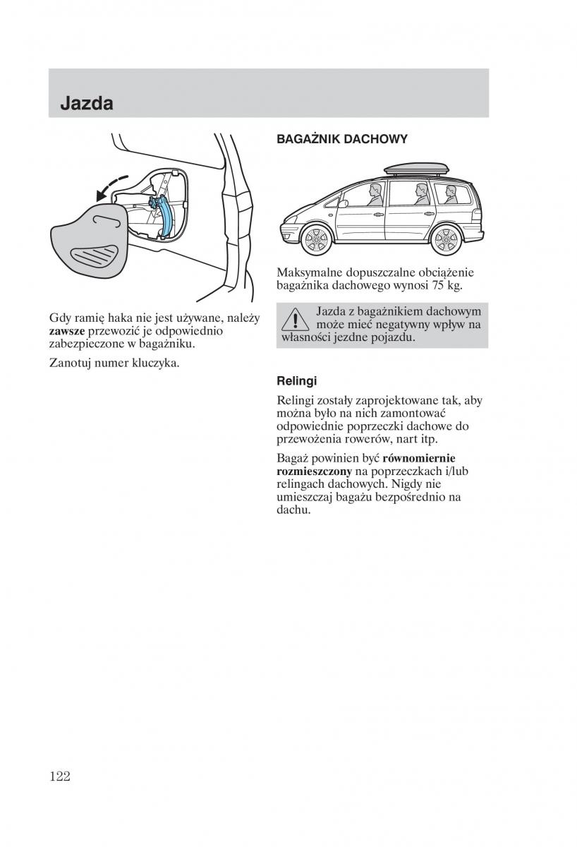 Ford Galaxy II 2 instrukcja obslugi / page 124