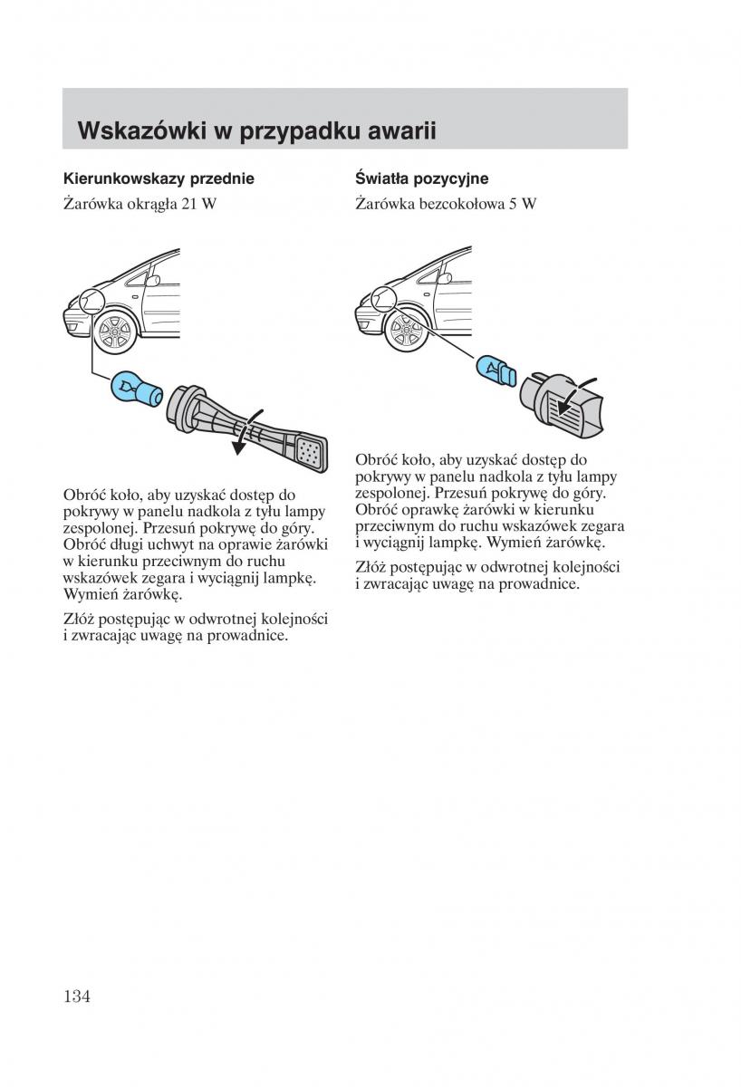 manual Ford Galaxy Ford Galaxy II 2 instrukcja / page 136