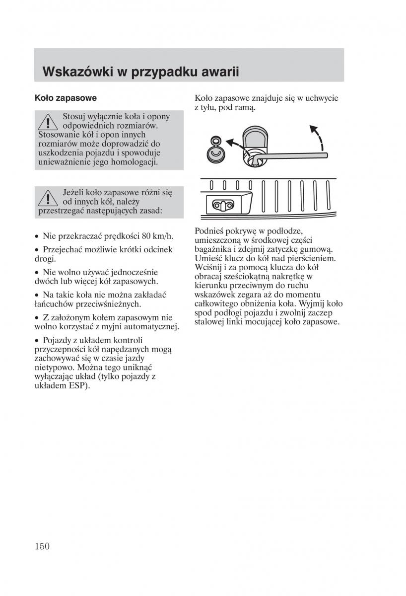 Ford Galaxy II 2 instrukcja obslugi / page 152