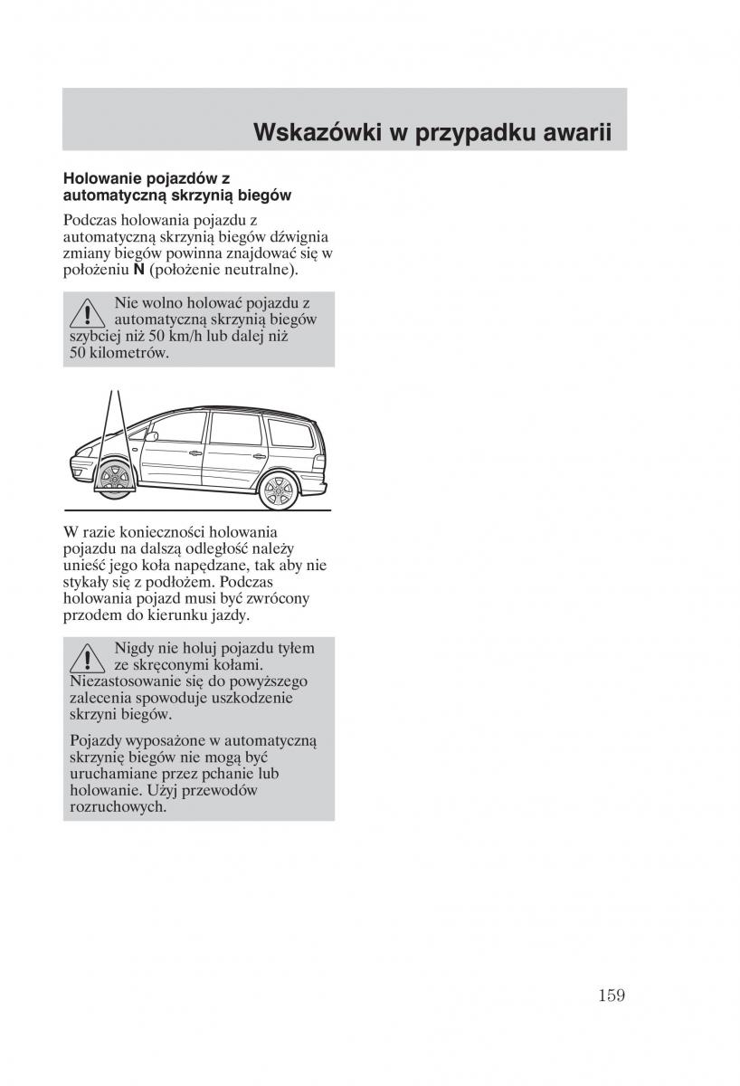 manual Ford Galaxy Ford Galaxy II 2 instrukcja / page 161