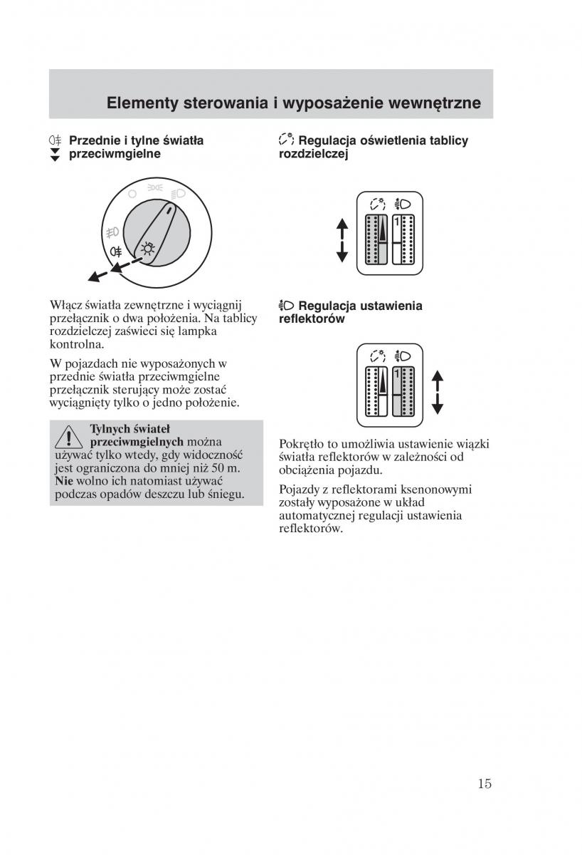 Ford Galaxy II 2 instrukcja obslugi / page 17