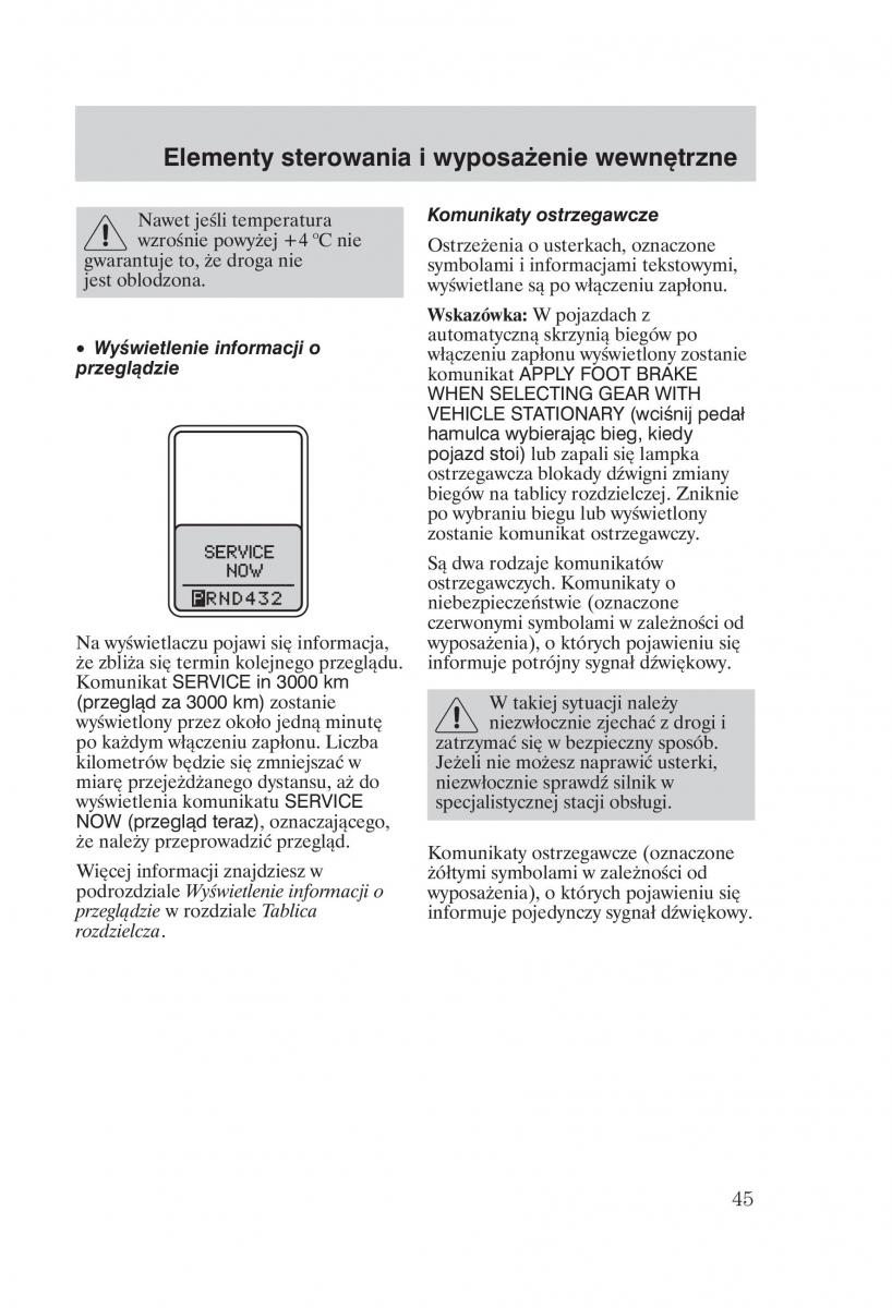 Ford Galaxy II 2 instrukcja obslugi / page 47