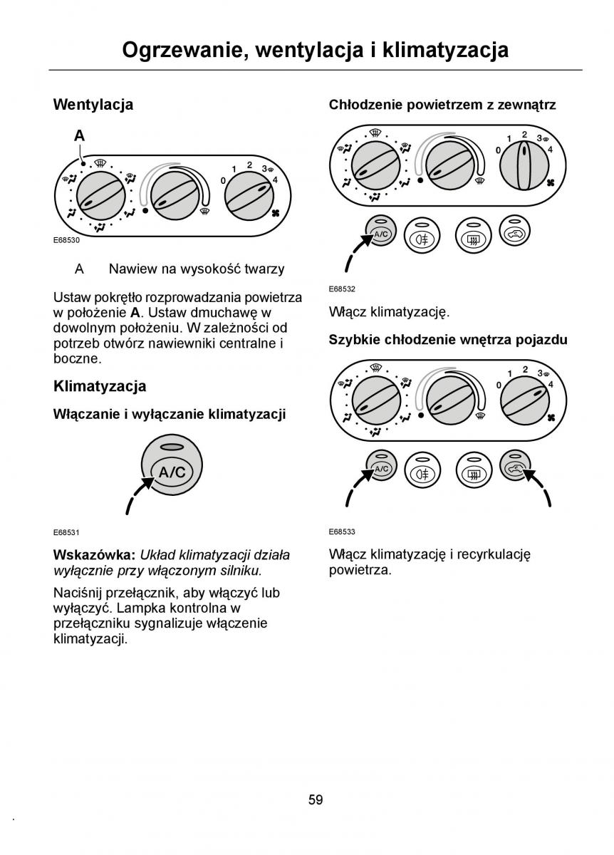 Ford Ka I 1 instrukcja obslugi / page 61