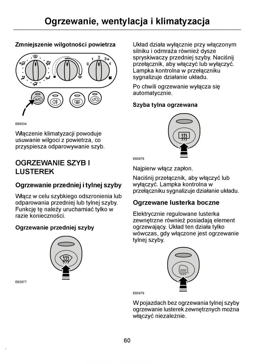 Ford Ka I 1 instrukcja obslugi / page 62