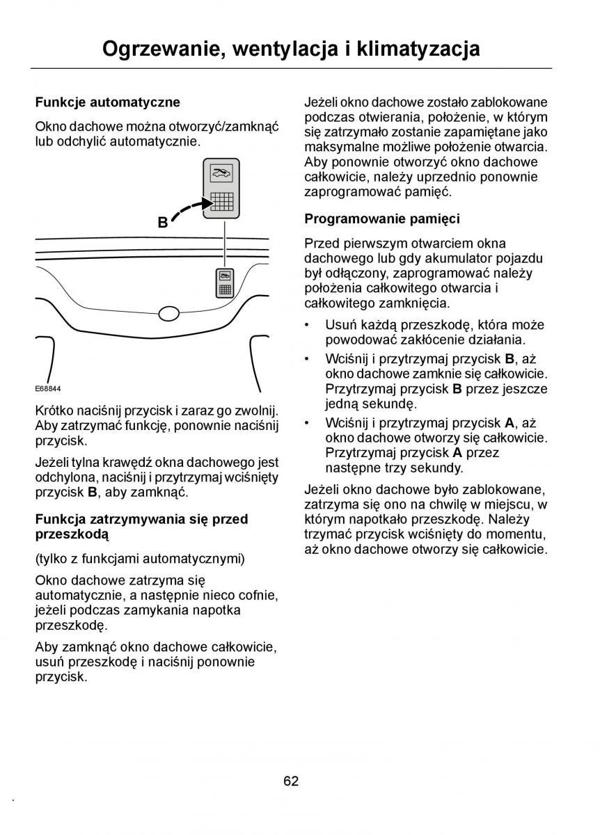 Ford Ka I 1 instrukcja obslugi / page 64