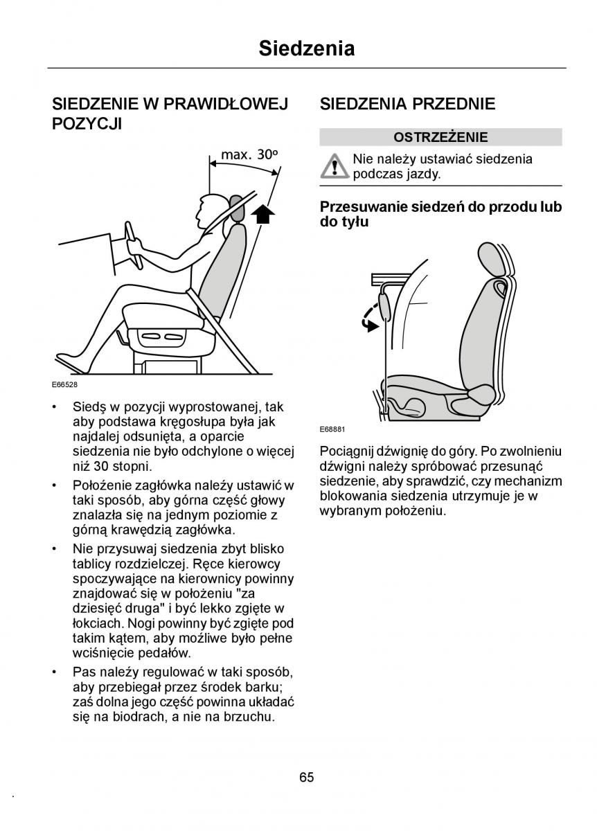 Ford Ka I 1 instrukcja obslugi / page 67