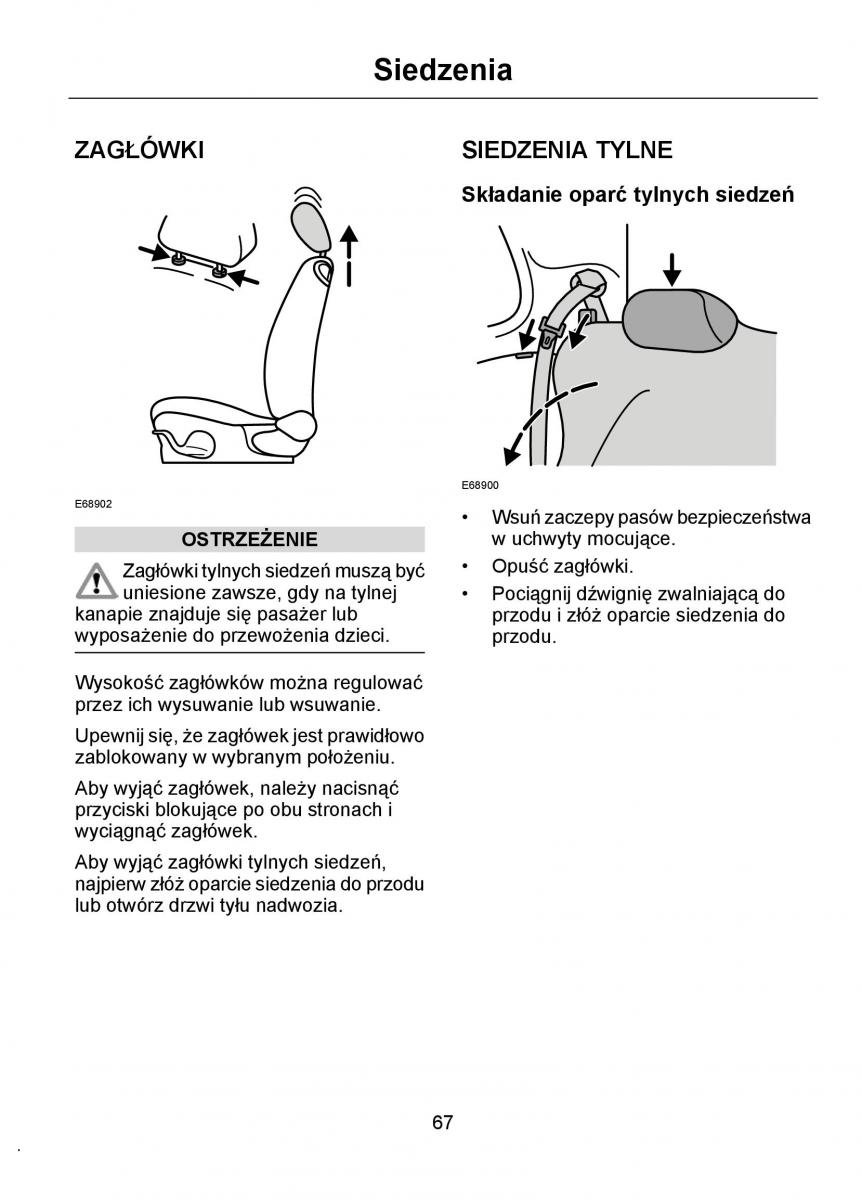 Ford Ka I 1 instrukcja obslugi / page 69