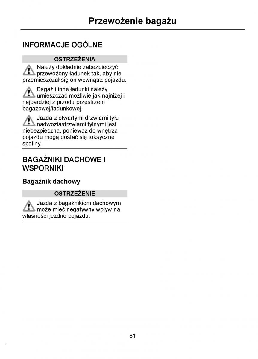 Ford Ka I 1 instrukcja obslugi / page 83