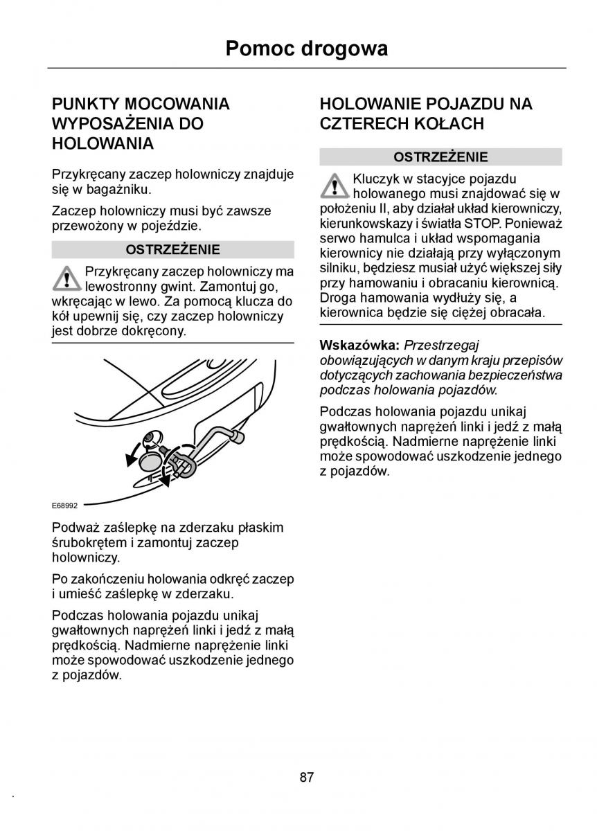 Ford Ka I 1 instrukcja obslugi / page 89