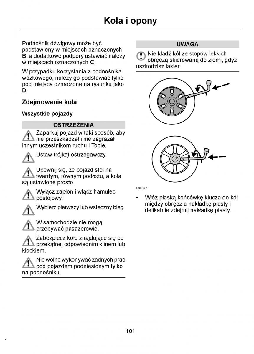 Ford Ka I 1 instrukcja obslugi / page 103