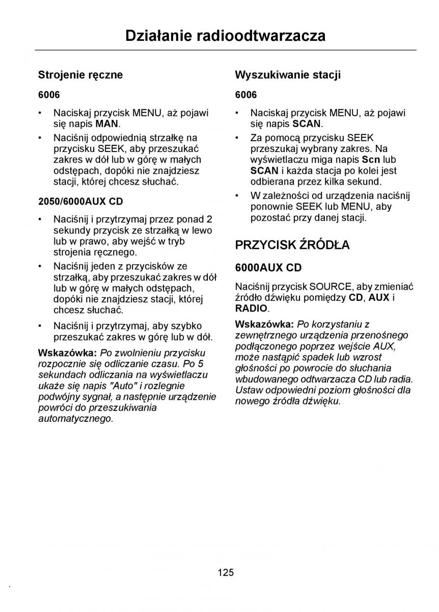 Ford Ka I 1 instrukcja obslugi / page 127