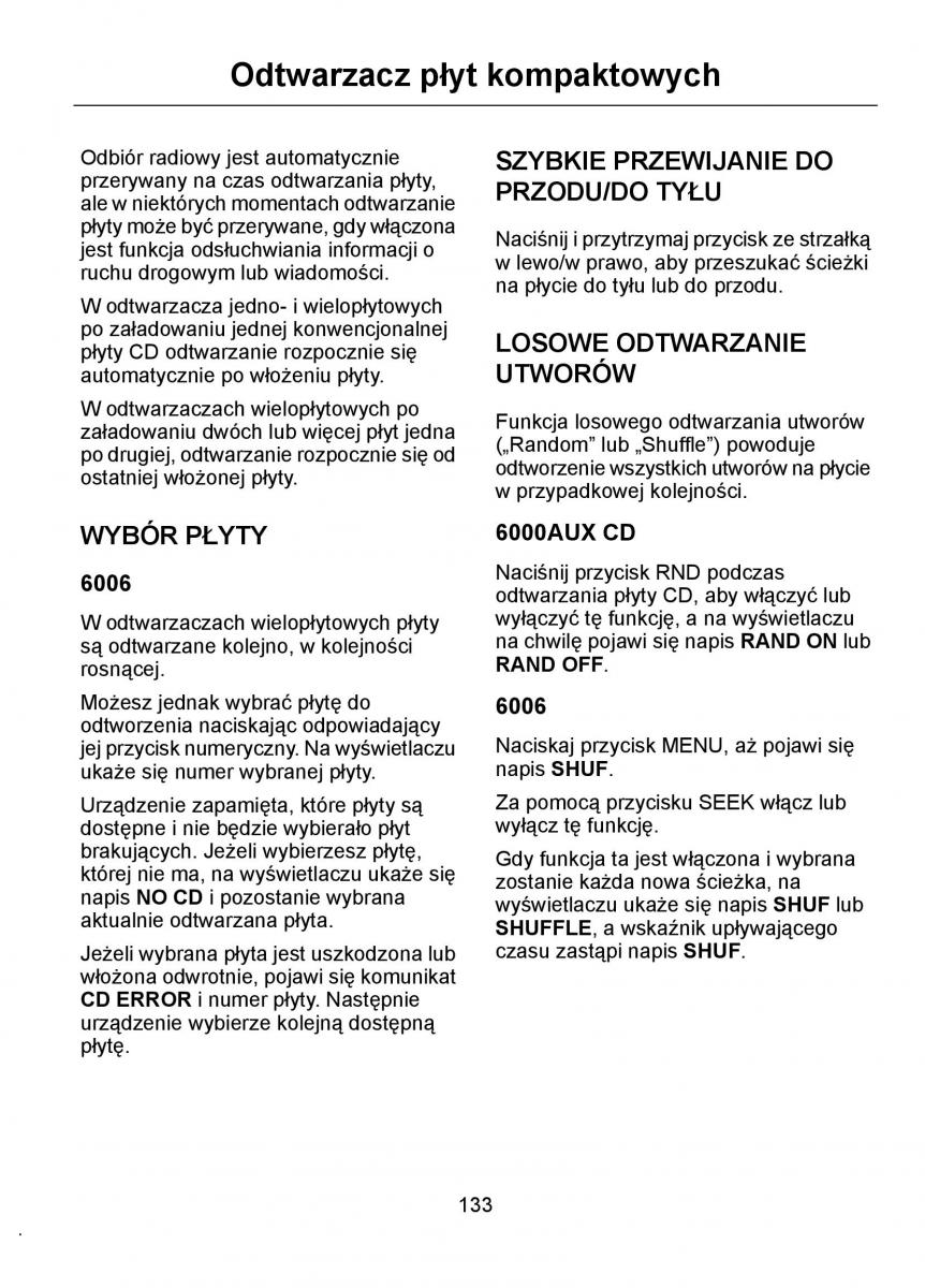 Ford Ka I 1 instrukcja obslugi / page 135