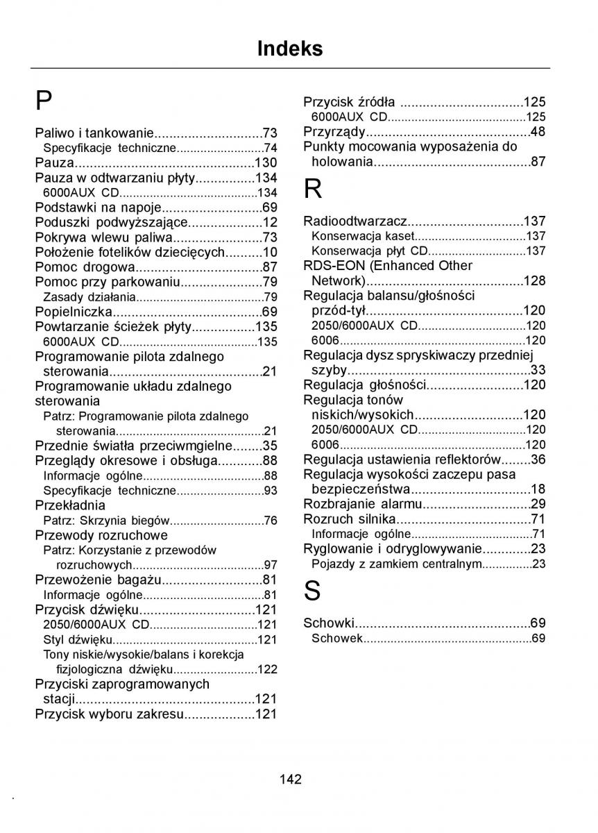 Ford Ka I 1 instrukcja obslugi / page 144