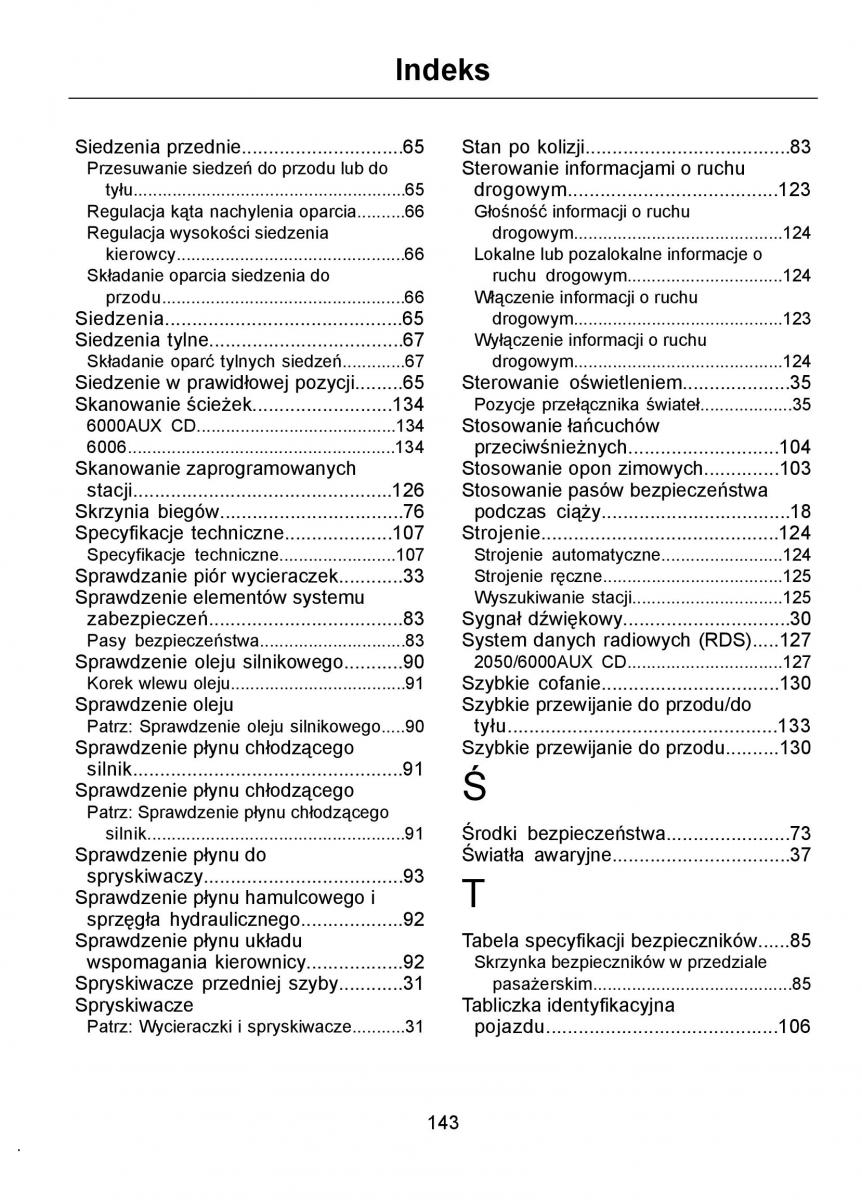 Ford Ka I 1 instrukcja obslugi / page 145