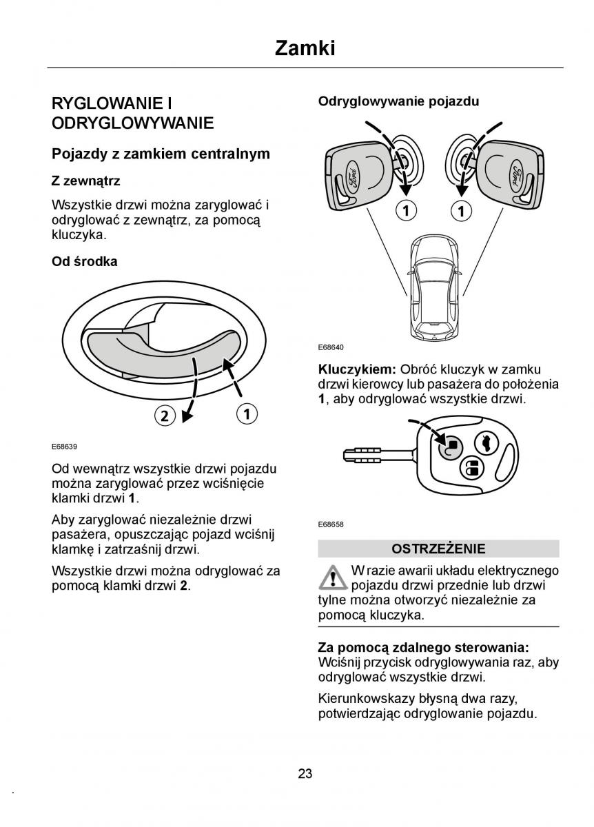 Ford Ka I 1 instrukcja obslugi / page 25