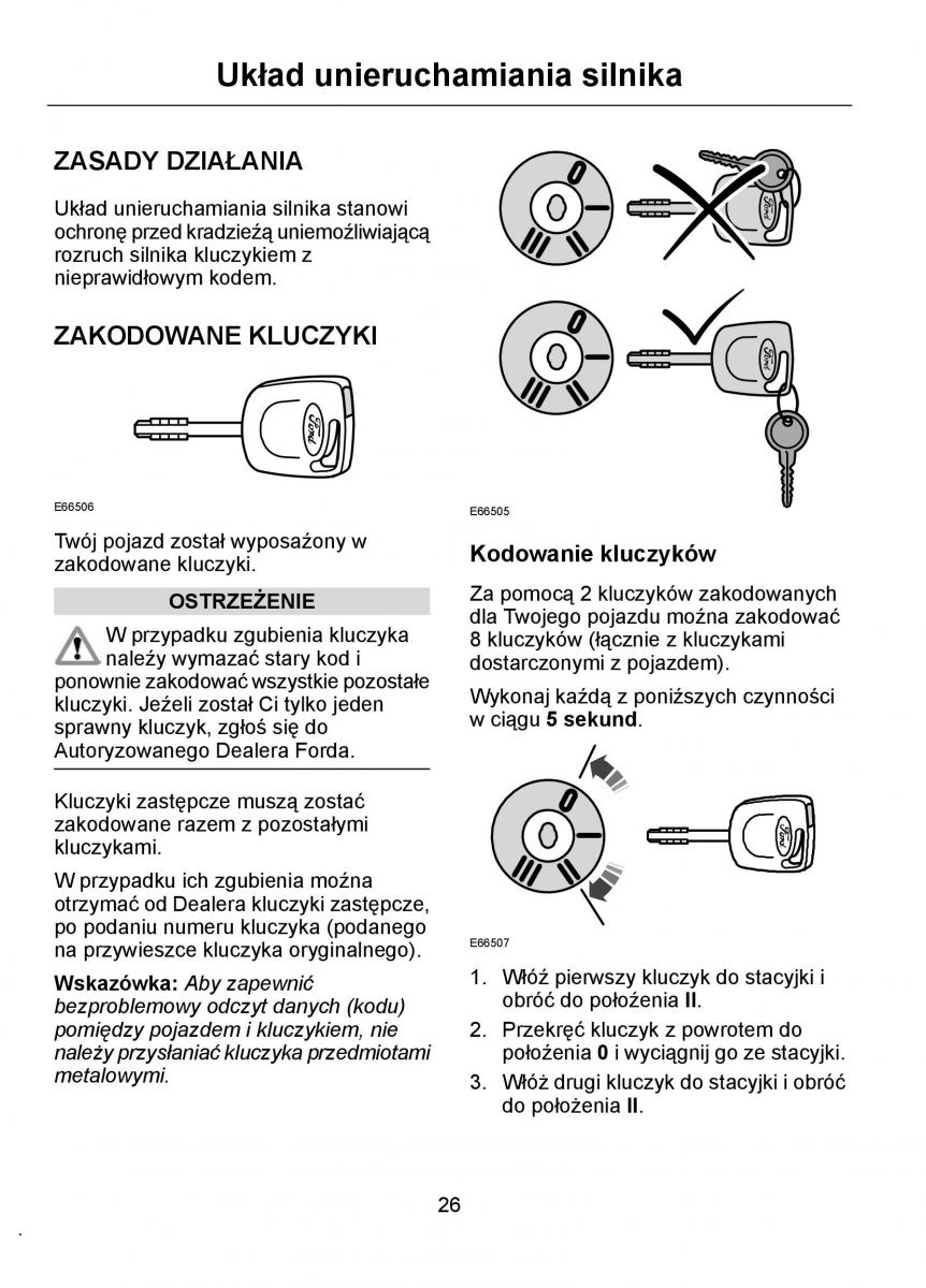 Ford Ka I 1 instrukcja obslugi / page 28