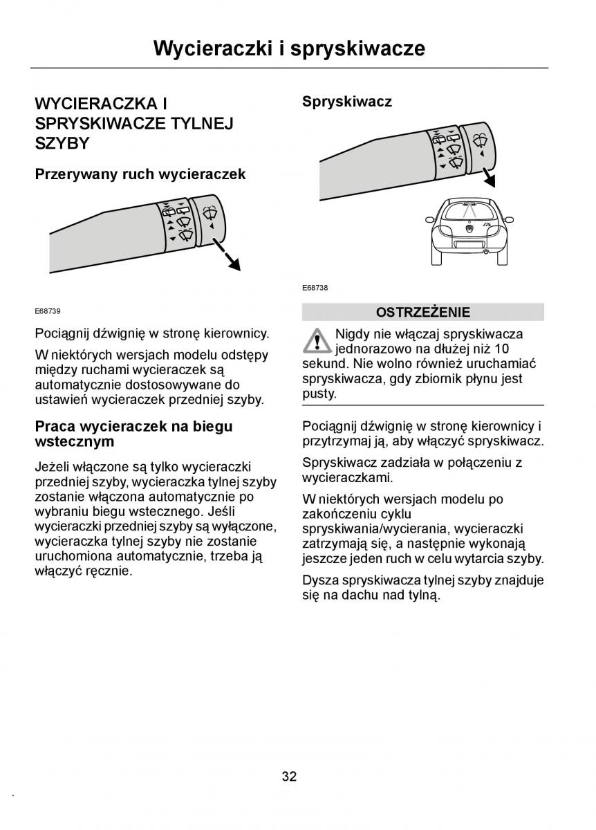 Ford Ka I 1 instrukcja obslugi / page 34