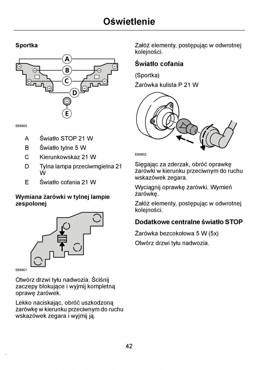 Ford Ka I 1 instrukcja obslugi / page 44