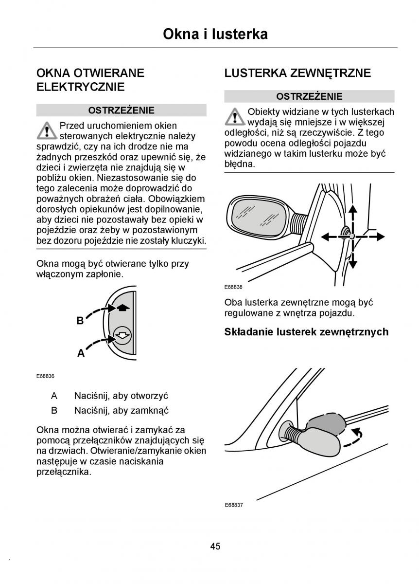 Ford Ka I 1 instrukcja obslugi / page 47