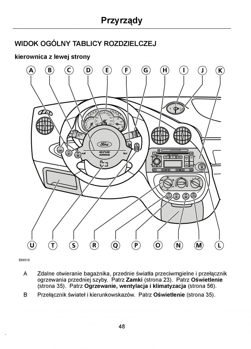 Ford Ka I 1 instrukcja obslugi / page 50