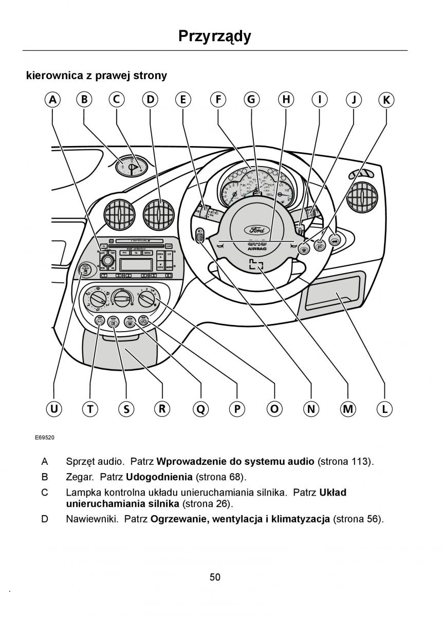 Ford Ka I 1 instrukcja obslugi / page 52