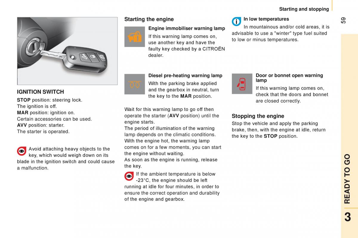 manual Citroen Nemo Citroen Nemo owners manual / page 61