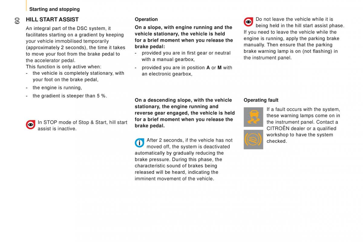 Citroen Nemo owners manual / page 62