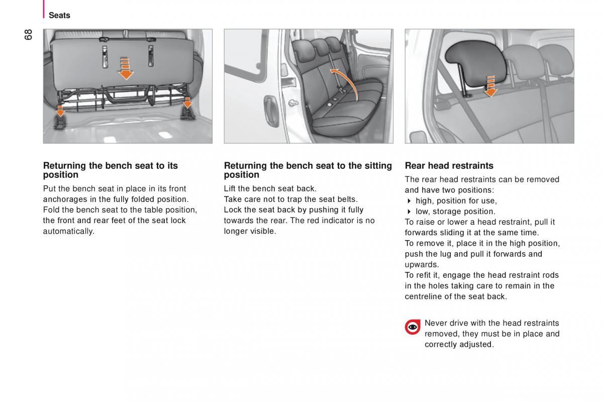 manual Citroen Nemo Citroen Nemo owners manual / page 70