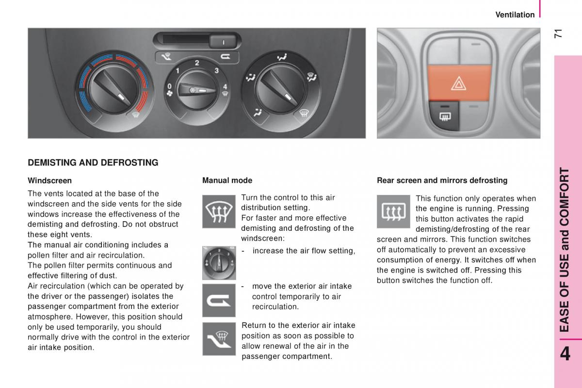 manual Citroen Nemo Citroen Nemo owners manual / page 73