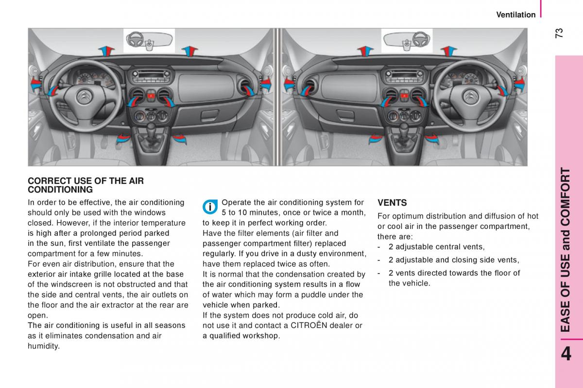 manual Citroen Nemo Citroen Nemo owners manual / page 75