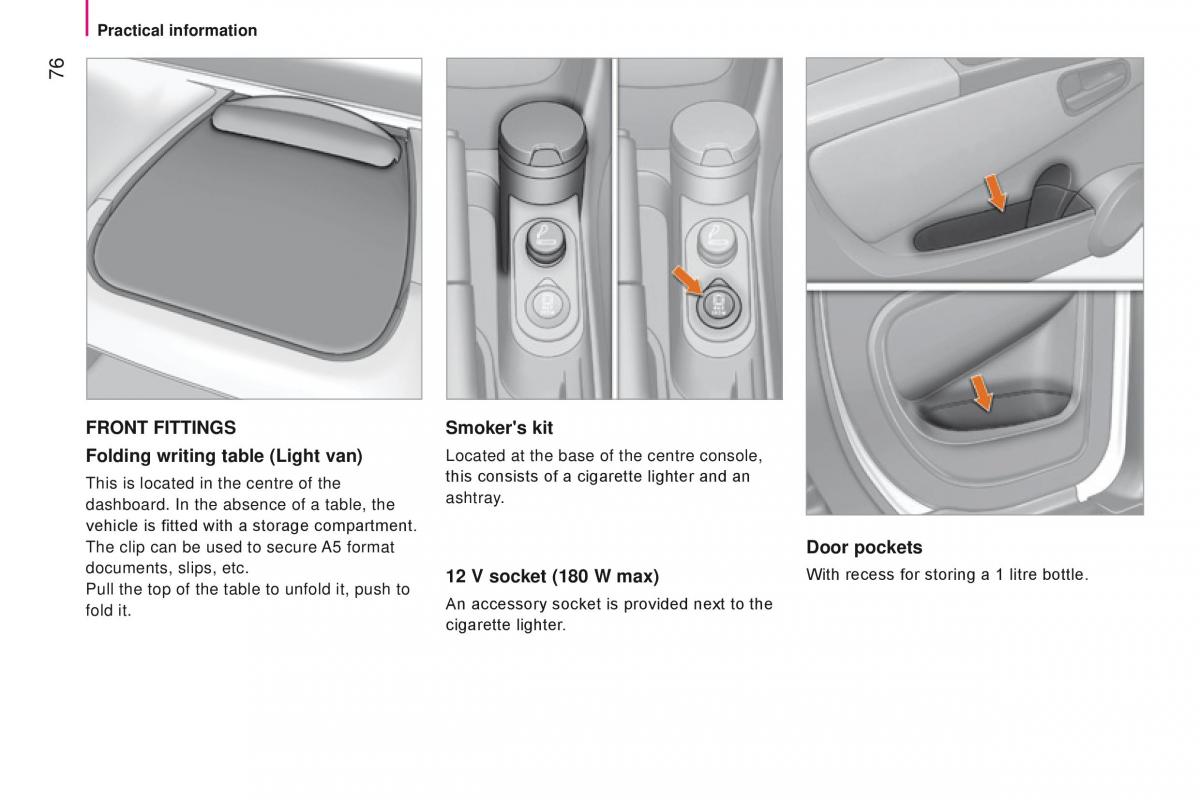 manual Citroen Nemo Citroen Nemo owners manual / page 78