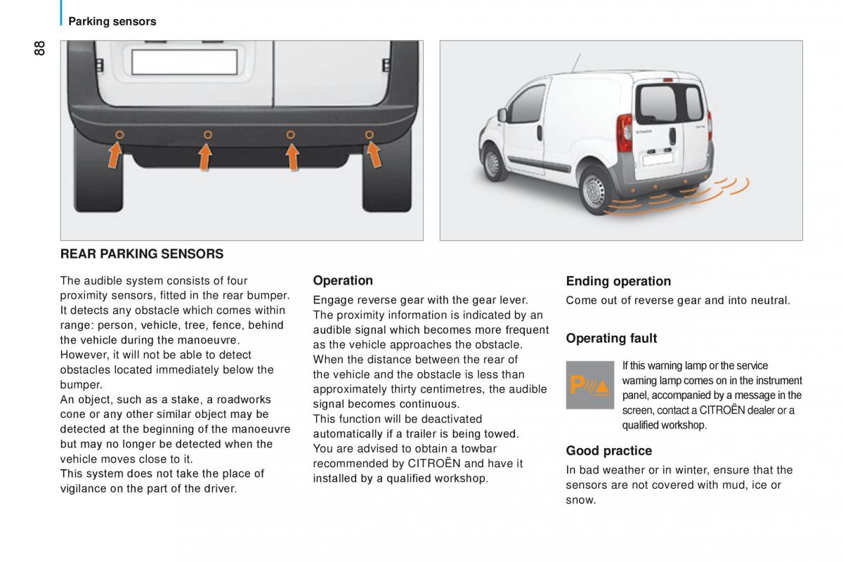 manual Citroen Nemo Citroen Nemo owners manual / page 90