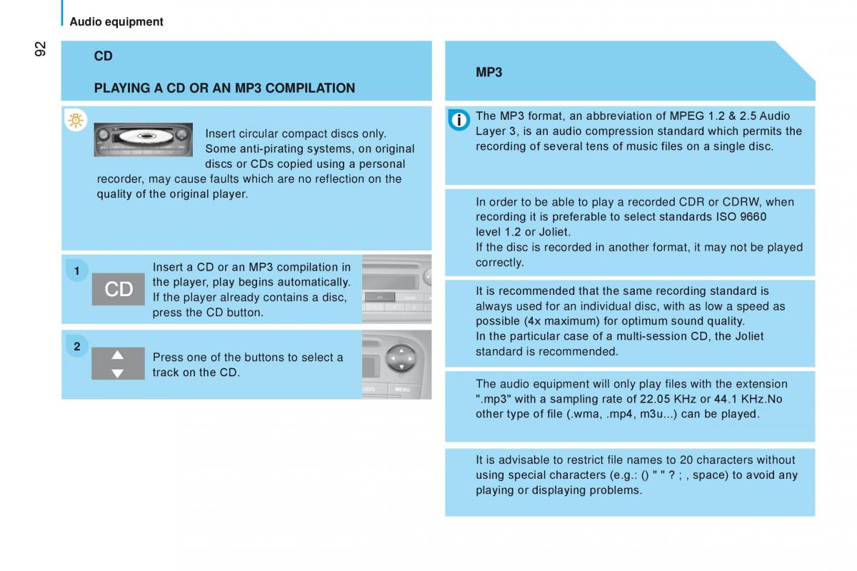 manual Citroen Nemo Citroen Nemo owners manual / page 94