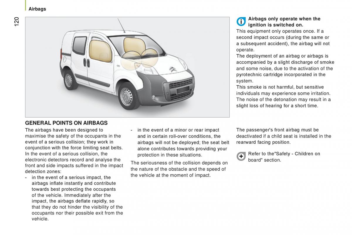 manual Citroen Nemo Citroen Nemo owners manual / page 122