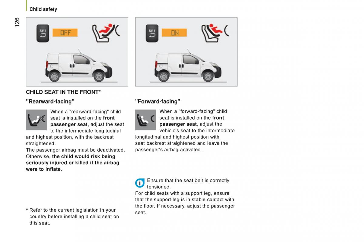 manual Citroen Nemo Citroen Nemo owners manual / page 128