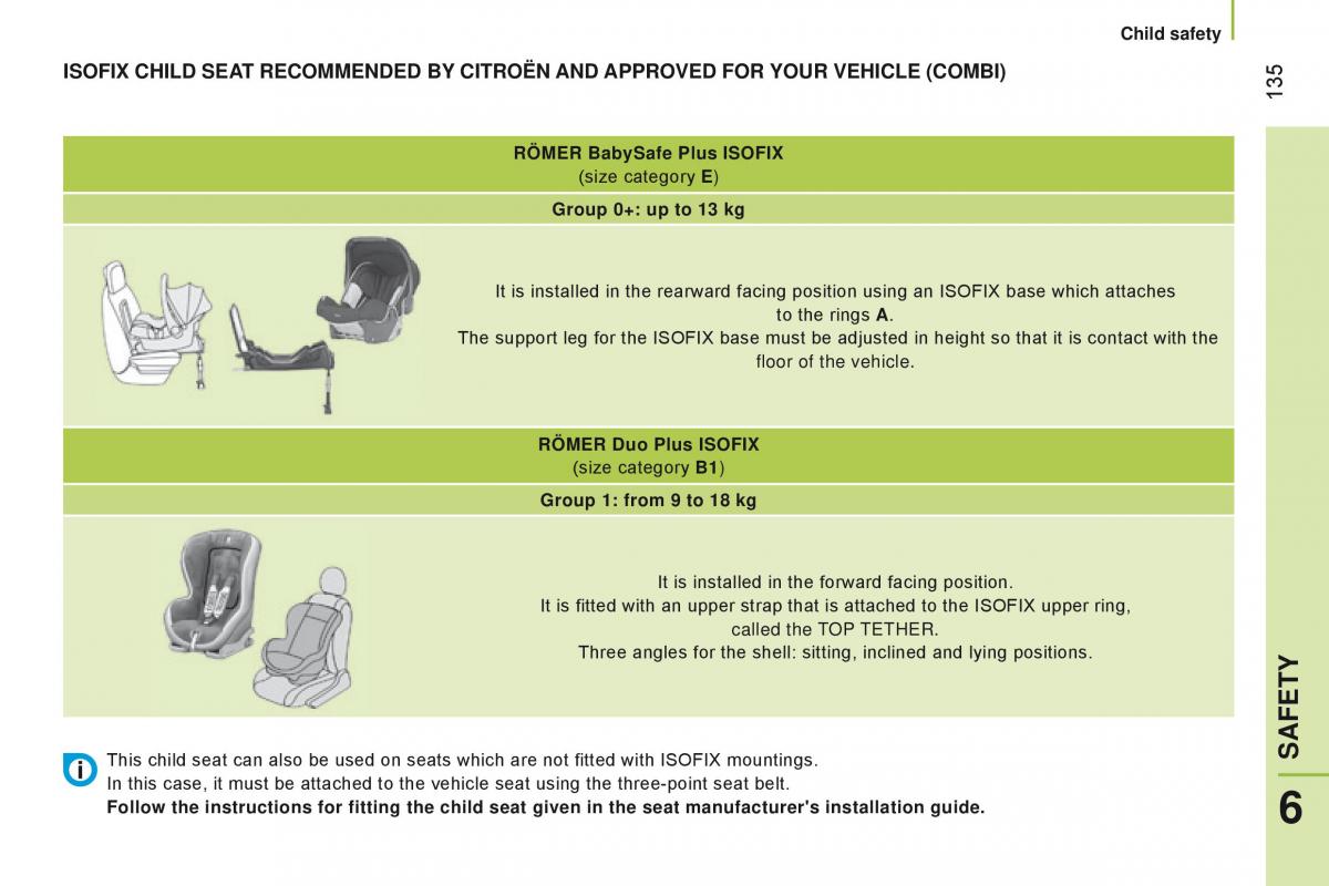 Citroen Nemo owners manual / page 137