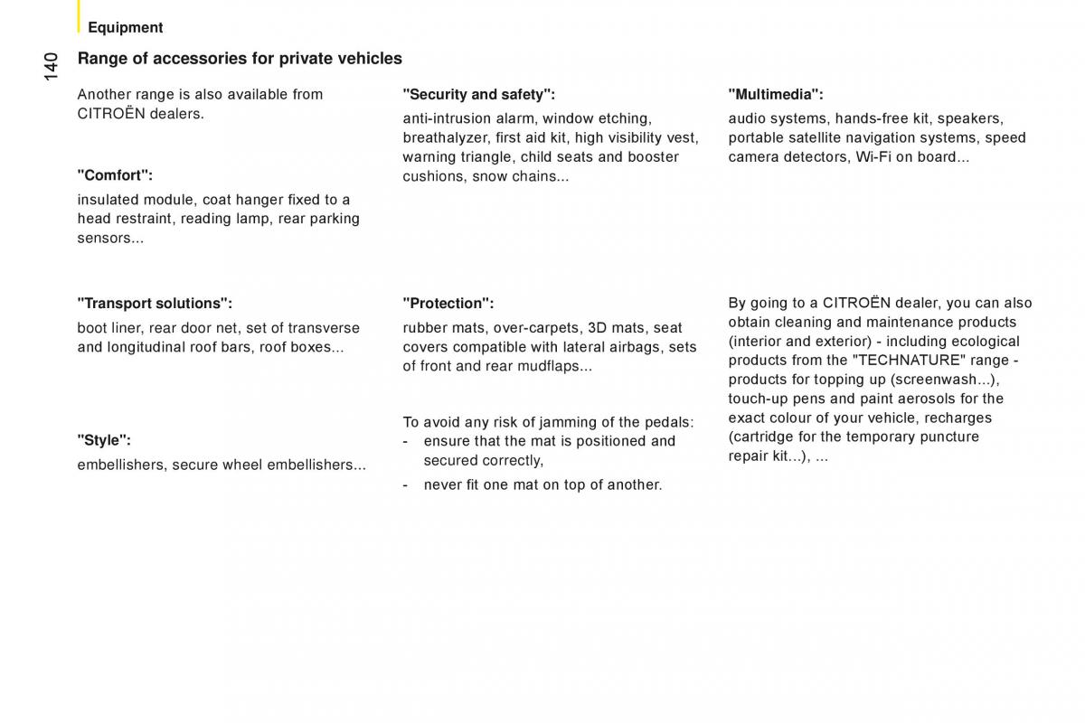 manual Citroen Nemo Citroen Nemo owners manual / page 142