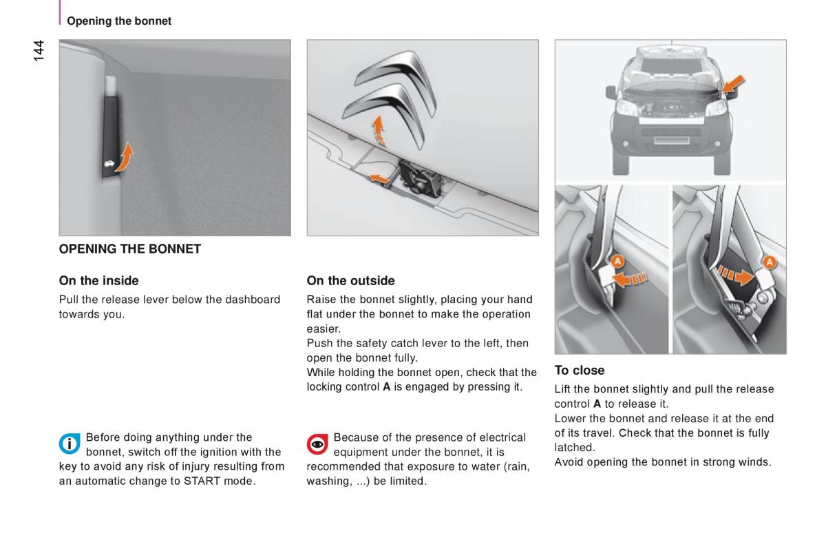 manual Citroen Nemo Citroen Nemo owners manual / page 146