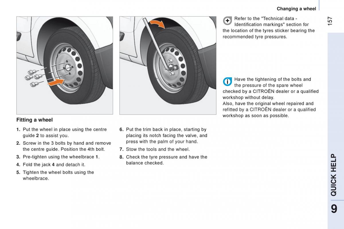 manual Citroen Nemo Citroen Nemo owners manual / page 159