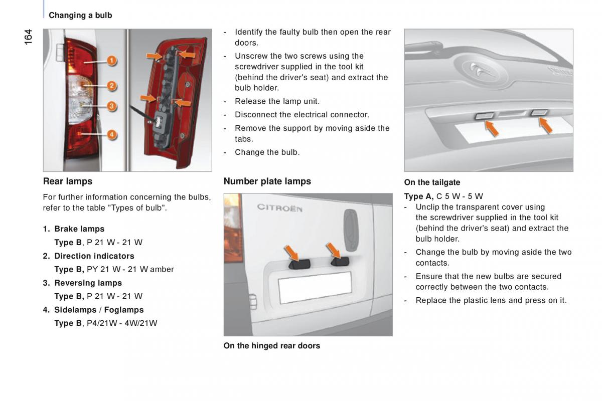 manual Citroen Nemo Citroen Nemo owners manual / page 166