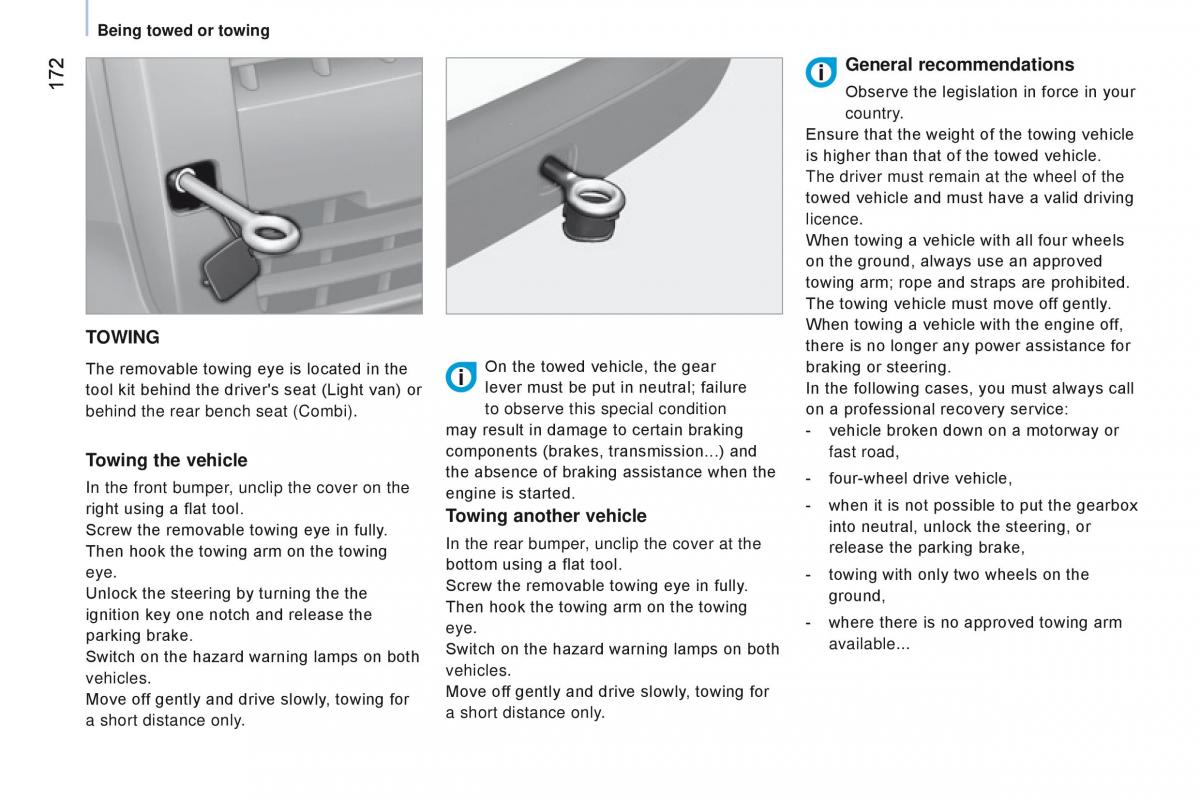 manual Citroen Nemo Citroen Nemo owners manual / page 174