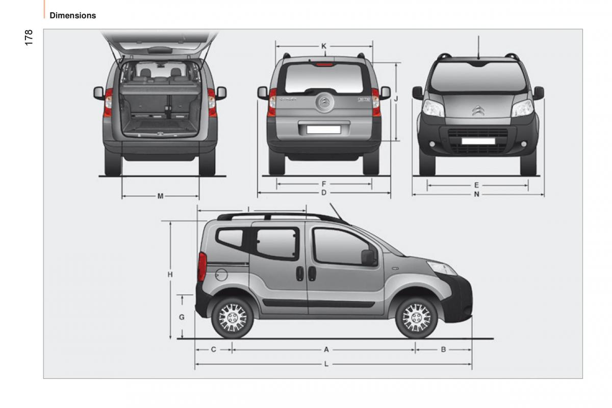 manual Citroen Nemo Citroen Nemo owners manual / page 180