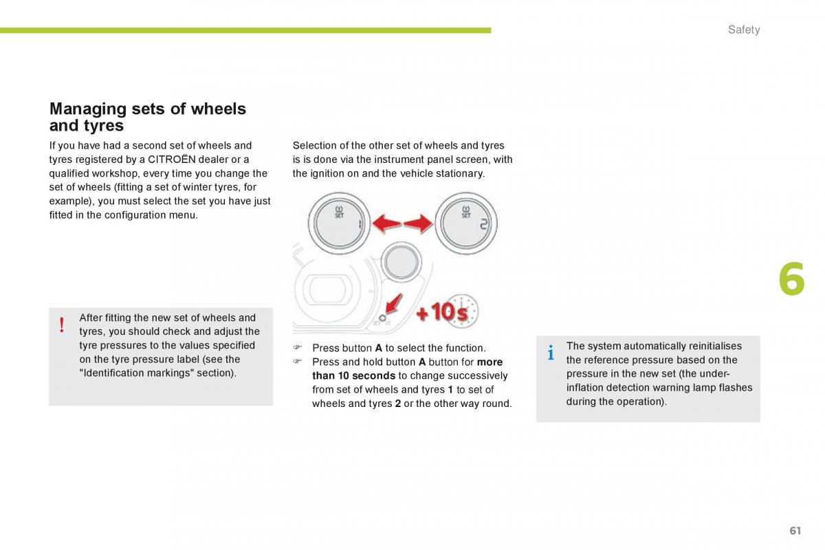 Citroen C Zero owners manual / page 63