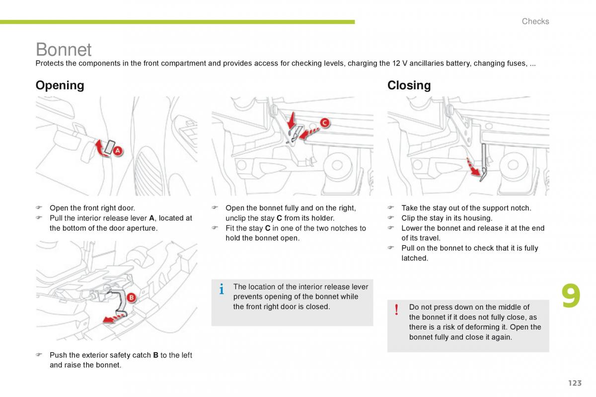 Citroen C Zero owners manual / page 125