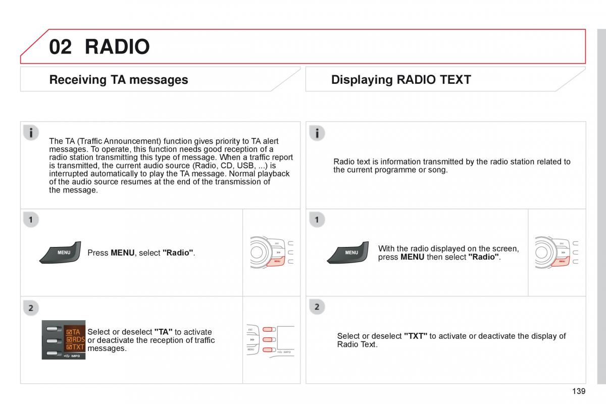 Citroen C Zero owners manual / page 141