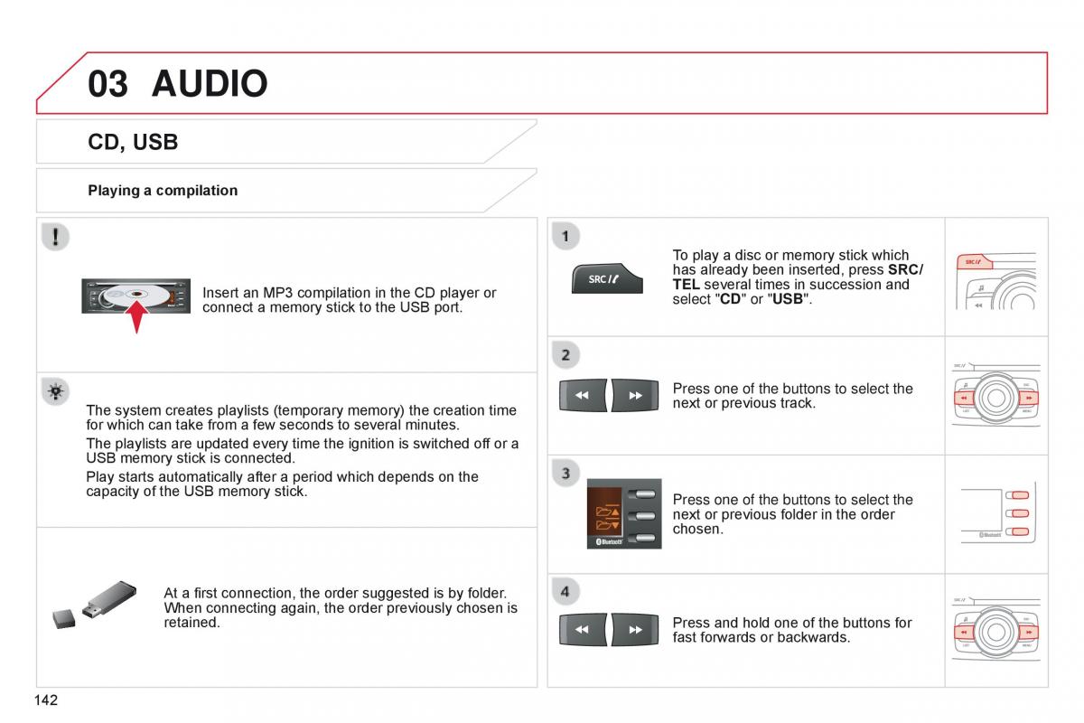 Citroen C Zero owners manual / page 144