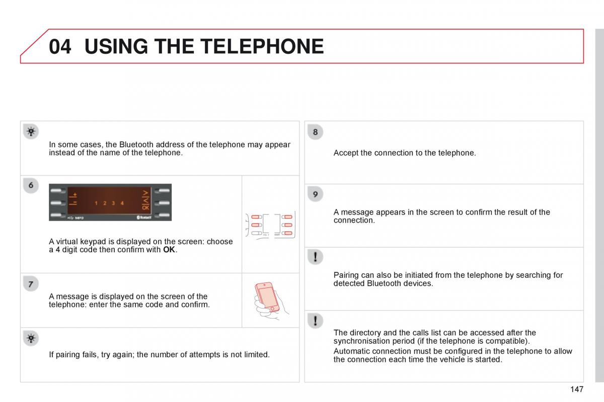 Citroen C Zero owners manual / page 149