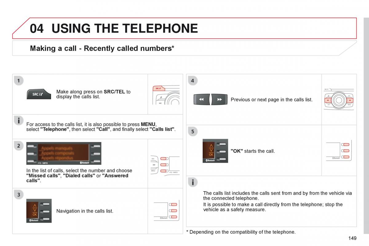 Citroen C Zero owners manual / page 151